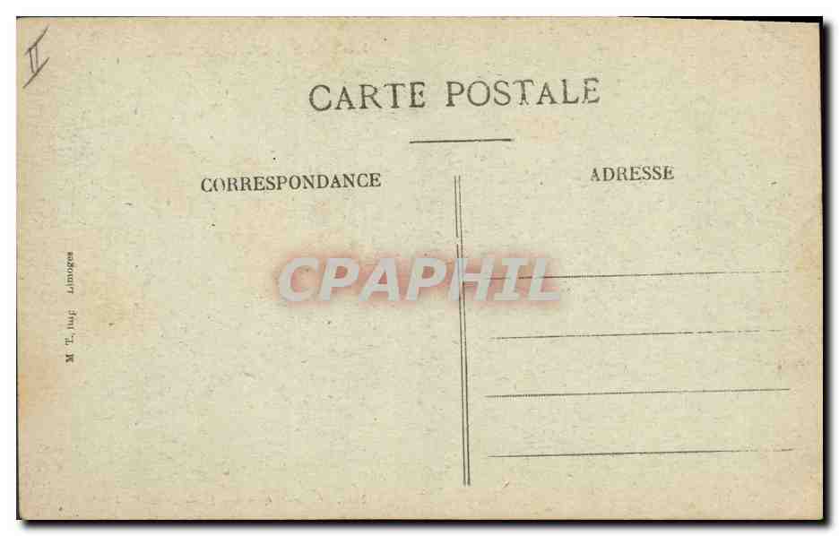 CPA Folklore Auvergne Bourree Presentation des Dames — Verso