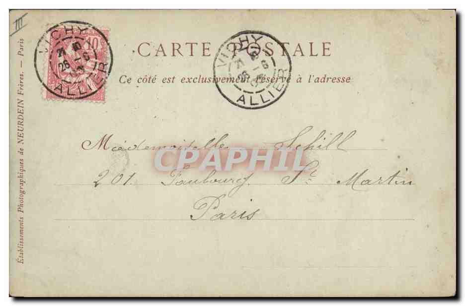 CPA Folklore Auvergne La Bourree — Verso