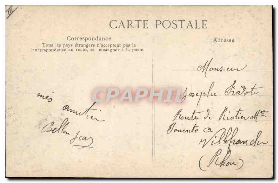 CPA Folklore Auvergne La bourree — Verso