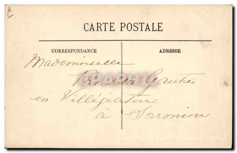 CPA Folklore Auvergne Un bapteme — Verso