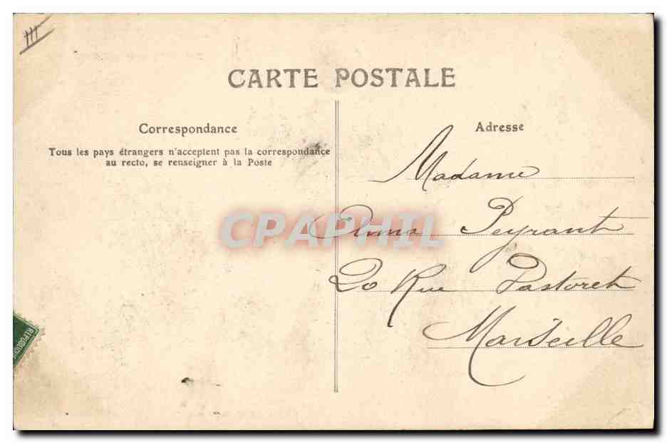 CPA Folklore Auvergne La bourree Vis a Vis — Verso