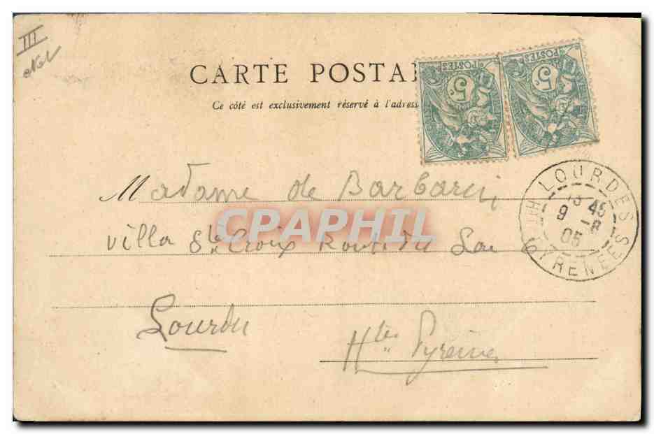 CPA Folklore Auvergne Jeune Bourbonnaise — Verso