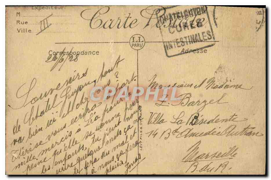 CPA Folklore Auvergne Bourbonnais Depart pour la fete — Verso
