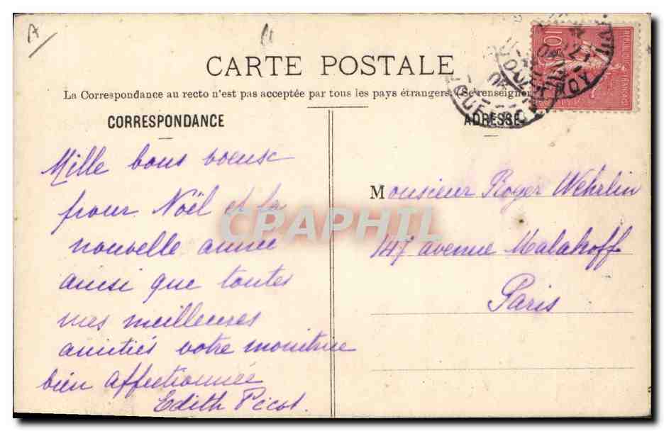 CPA Folklore Bourbonnaise Environs de Vuchy Chien — Verso