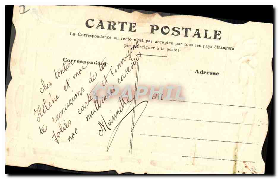 CPA Fantaisie (dessin a la main) Enfant — Rückseite