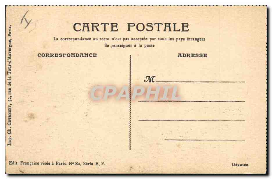 CPA Fantaisie (dessin a la main) Enfants La tranchee Militaria  — Verso