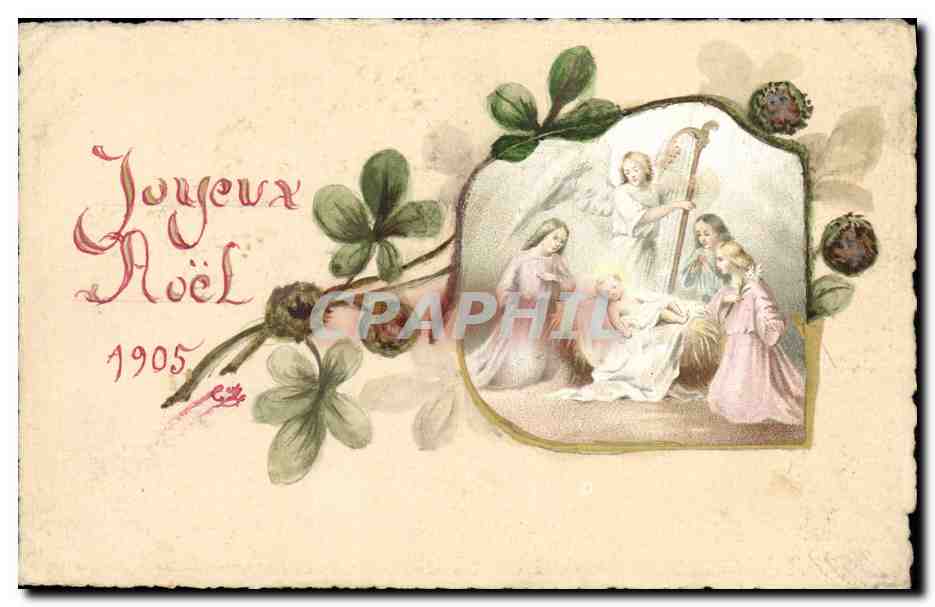 Nativité — scène religieuse — Joyeux Noël 1905