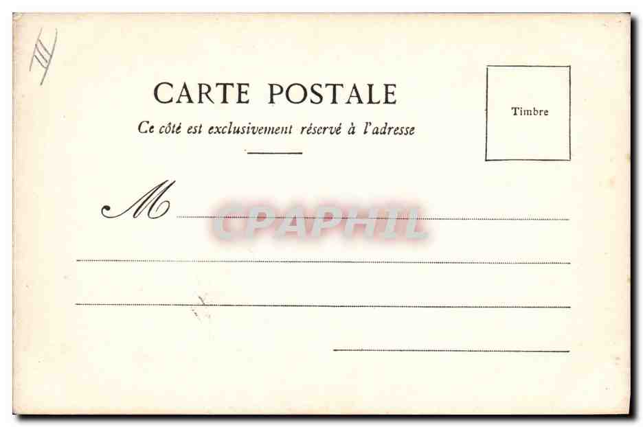 Femme en robe et chapeau — avec petit chien — texte imprimé et manuscrit — éditeur CPAPHIL — Achterkant