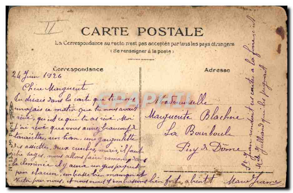 CPA Fantaisie (dessin a la main) Enfant — Rückseite