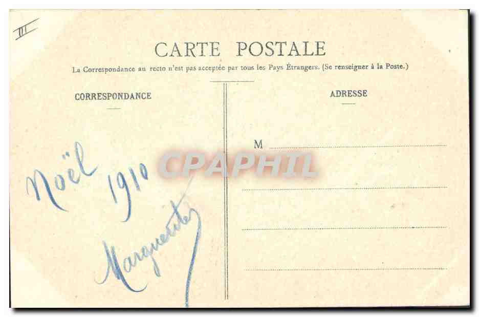 Fiori di papavero — disegno a matita colorata — Marquenay 1910 — Verso