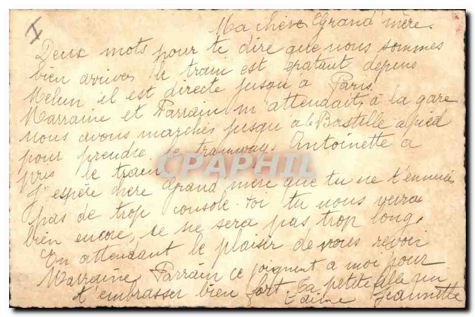 CPA Fantaisie (dessin a la main) Fleurs — Verso