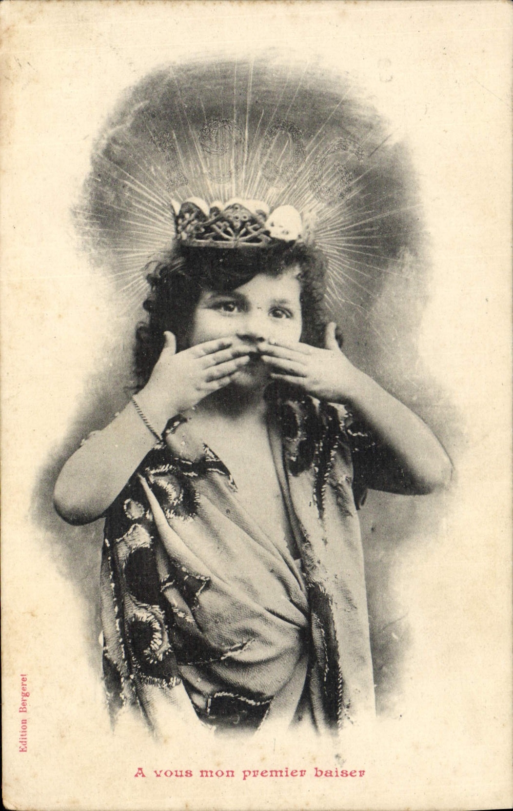 CPA Fantaisie Enfant A vous mon premier baiser 