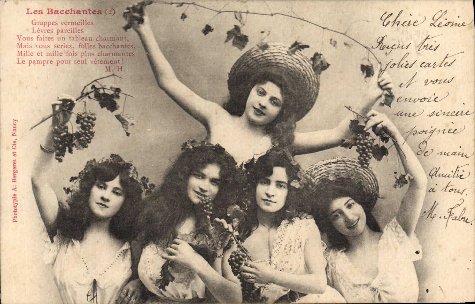 Les Bacchantes (2) — Grappes vermeilles — Phototypie A. Bergerei et Cie, Nancy