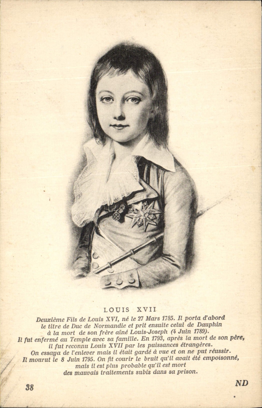CPA Louis XVII 