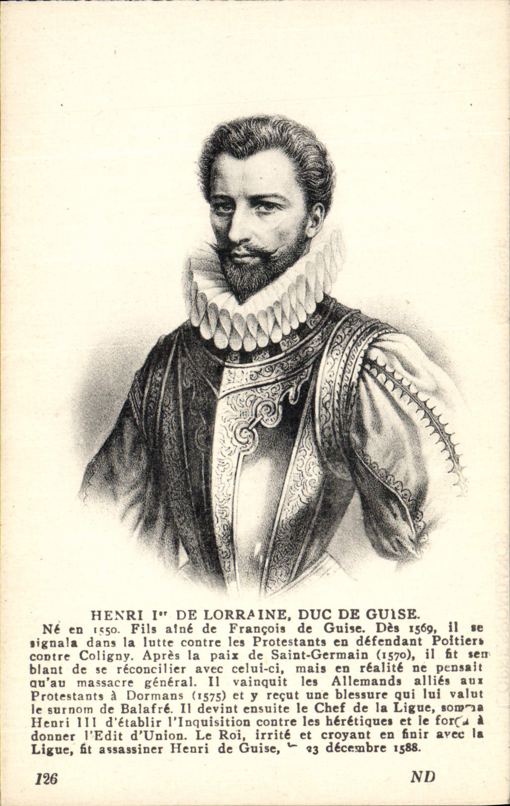 CPA Henri 1er de Lorraine Duc de Guise