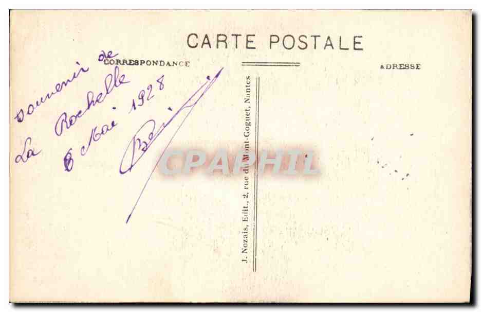 CPA La Rochelle le cardinal de Richelieu — Verso