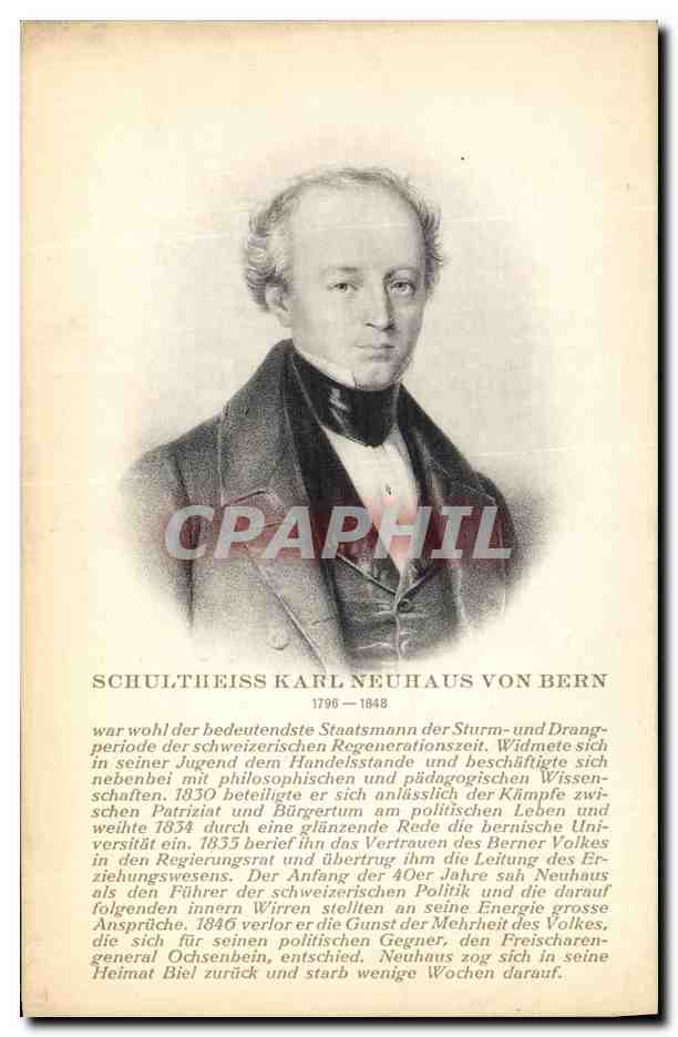 CPA Schultheiss Karl Neuhaus von Bern 