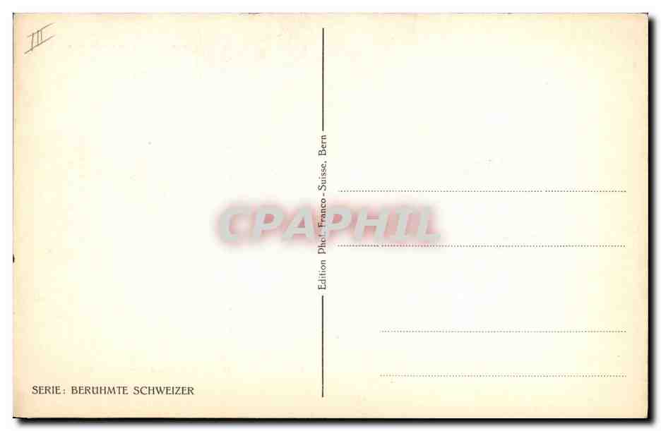 CPA Schultheiss Karl Neuhaus von Bern  — Verso