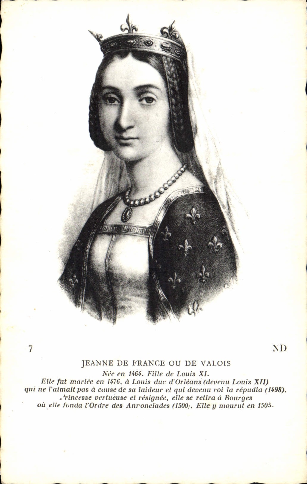 CPA Jeanne de France ou de Valois Fille de Louis XI