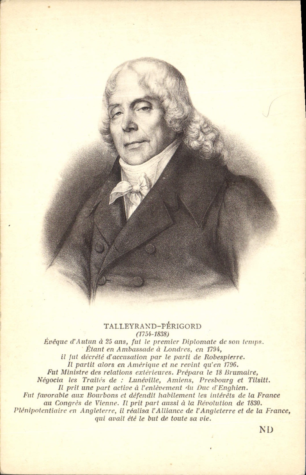 CPA Tayllerand Perigord Eveque d'Autun
