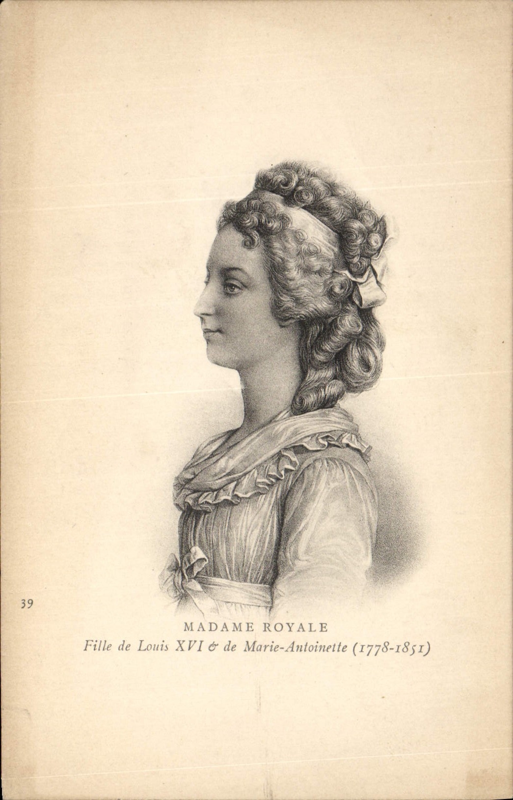 CPA Madame Royale Fille de Louis XVI et de Marie Antoinette