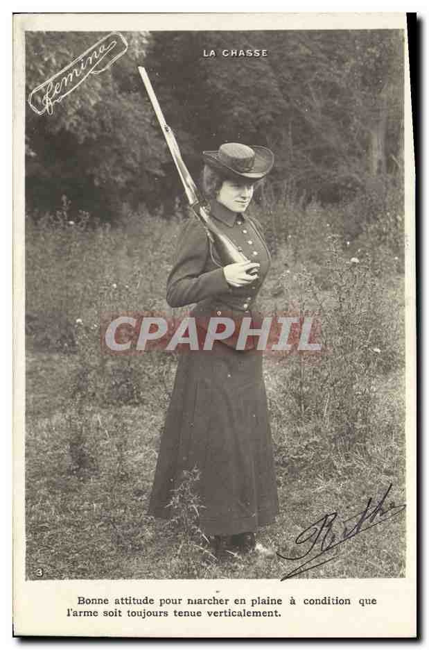 Femme à l'arme à feu — La Chasse — éditeur Femmina, n°3