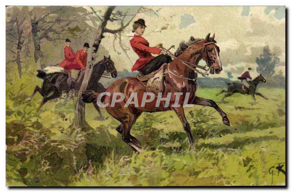 Chasse à cheval — Série 3027 — G. K. (éditeur)
