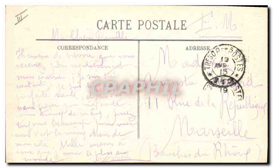 CPA Militaria Patrouille de Spahis Marocains traversant le village de Ribecourt — Verso