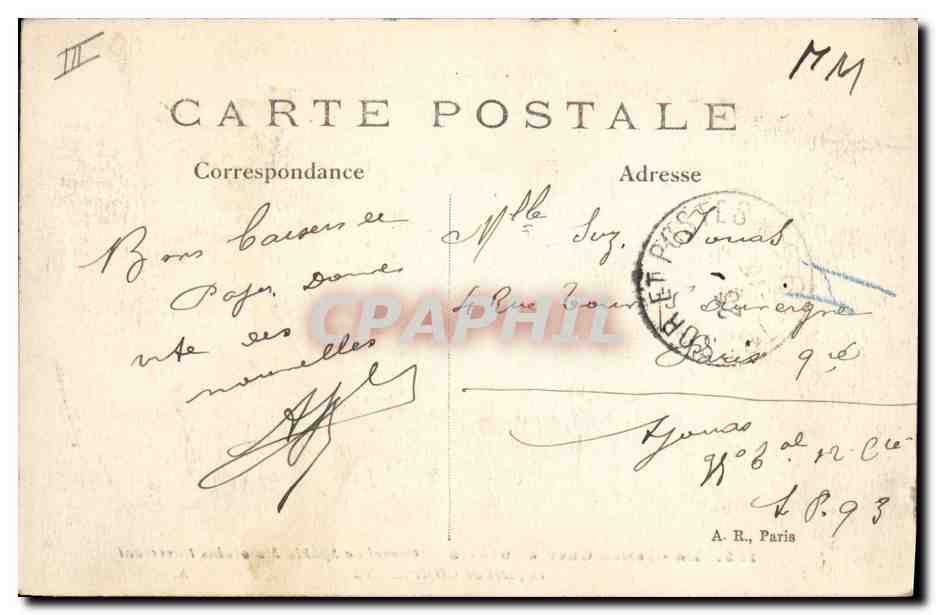Convoi de Spahis Marocains traversant la forêt de Compiègne — A. R. n° 195 — Reverso