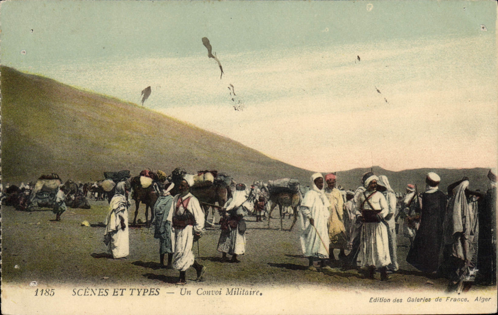 Un Convoi Militaire — SCÈNES ET TYPES — Édition des Galeries de France, Alger