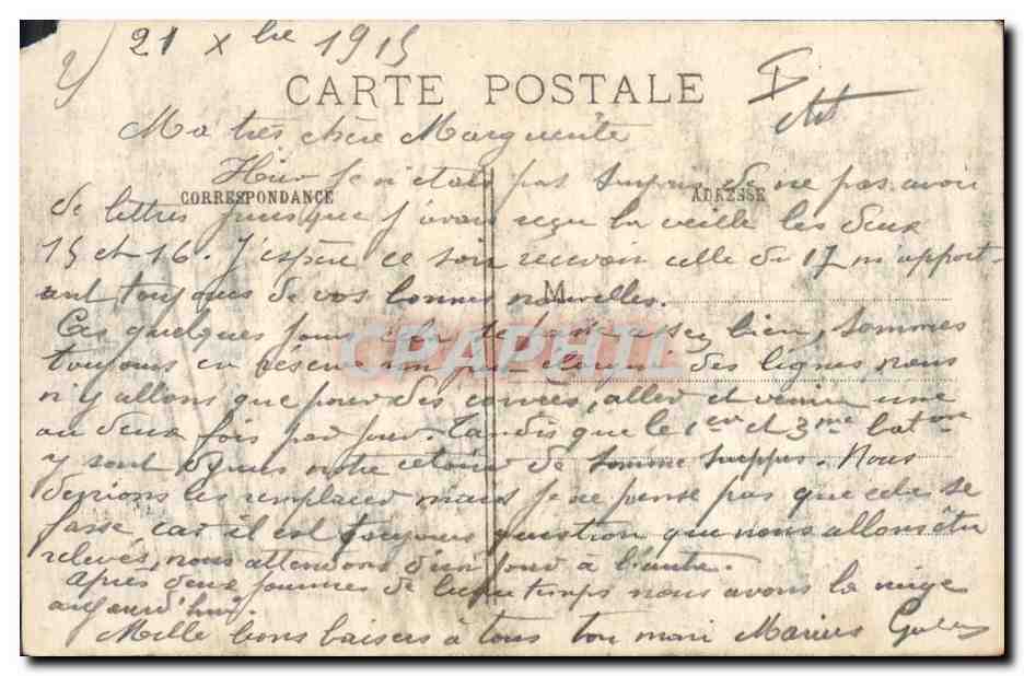 CPA Militaria En Champagne Une rue de Souain Spahis Marocains — Rückseite