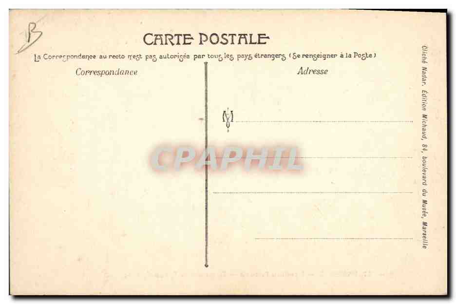 CPA Militaria Marseille Exposition coloniale Campement de Spahis Algeriens  — Rückseite