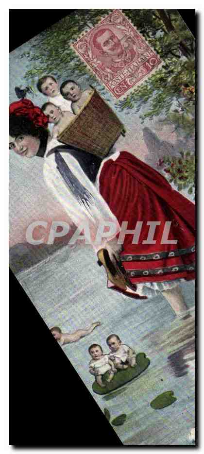 CPA Fantaisie Enfant Bebe Femme