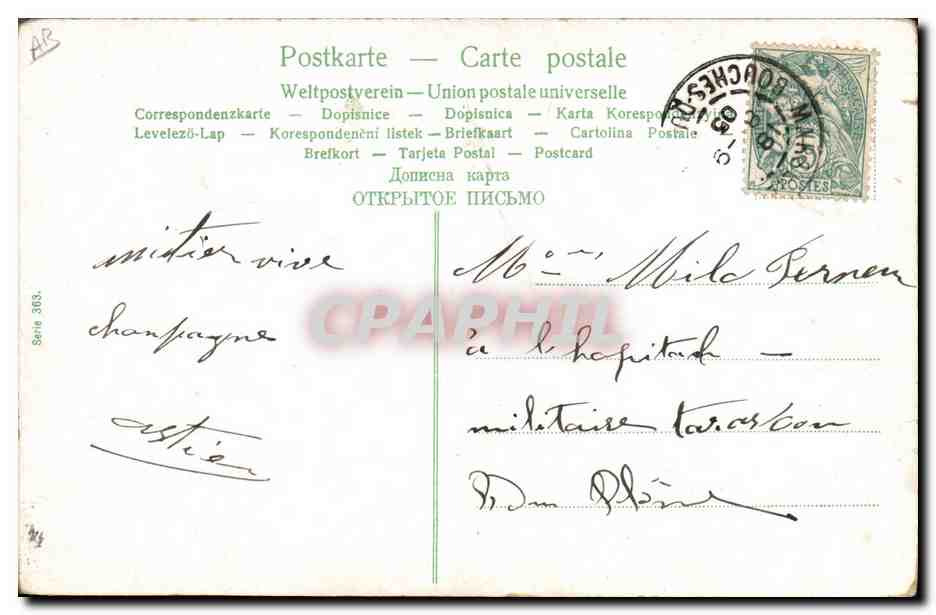 CPA Fantaisie Enfant Bebe Automobile — Rückseite