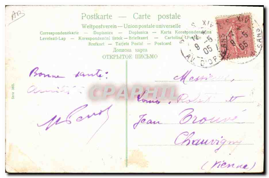 CPA Fantaisie Enfant Bebe Automobile — Rückseite