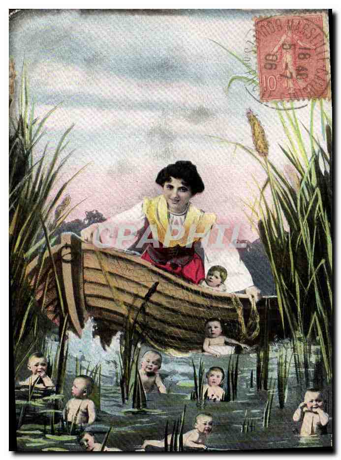 CPA Fantaisie Enfant Bebe Femme