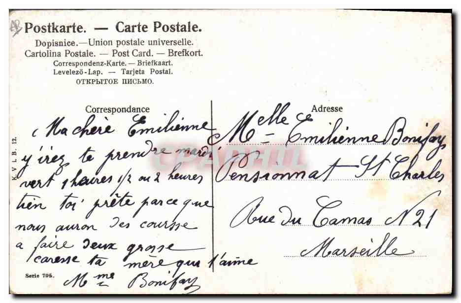CPA Fantaisie Enfant Bebe Femme — Rückseite