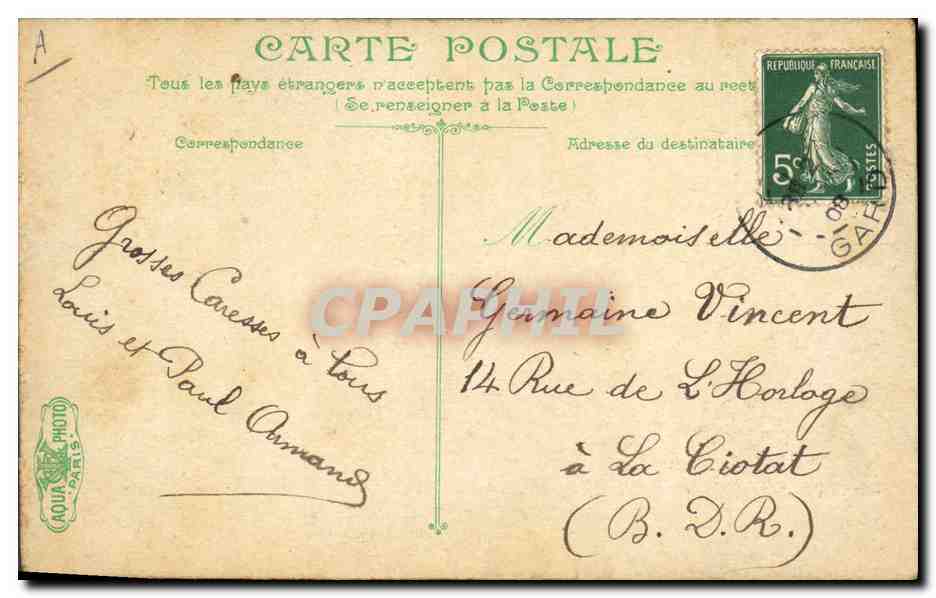 CPA Fantaisie Enfant Bebe La poursuite — Rückseite