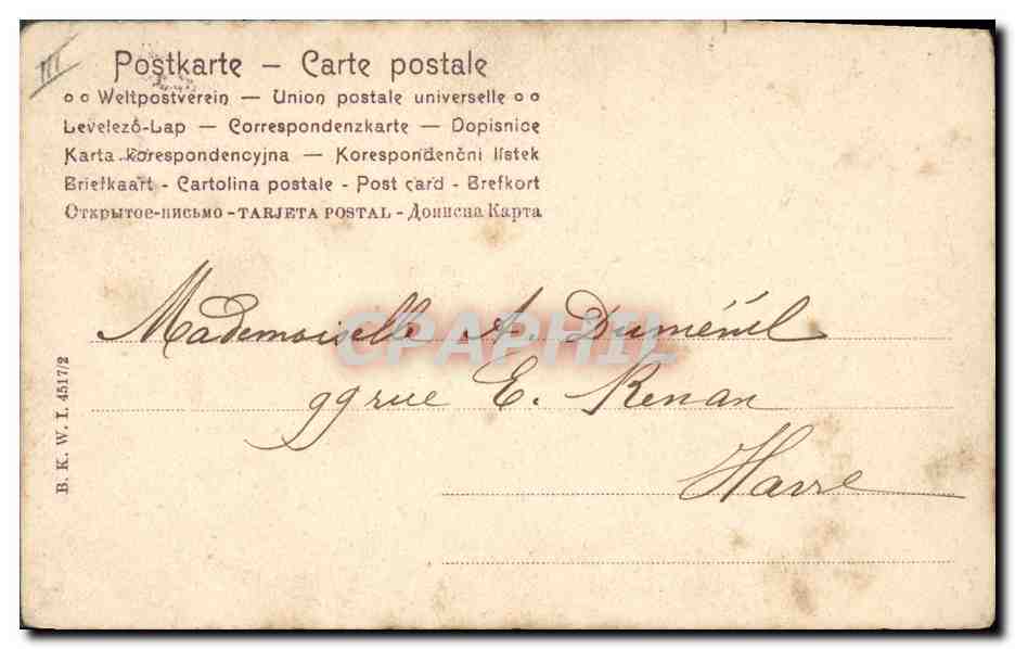 CPA Fantaisie Enfant Bebe Insectes — Rückseite