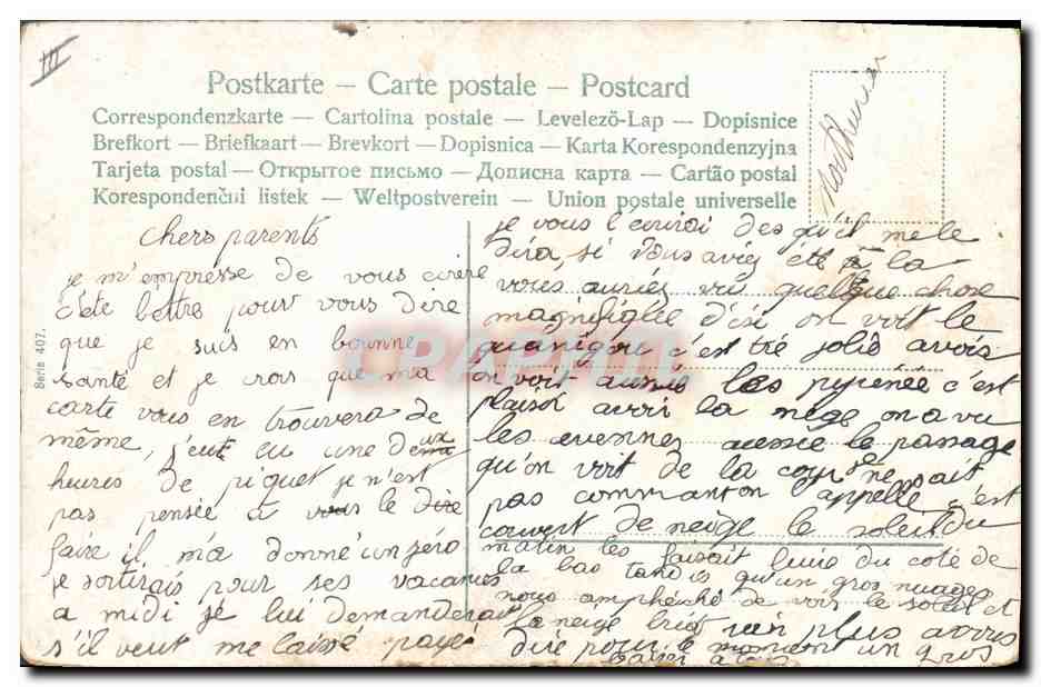 CPA Fantaisie Enfant Bebe Montgolfiere — Rückseite