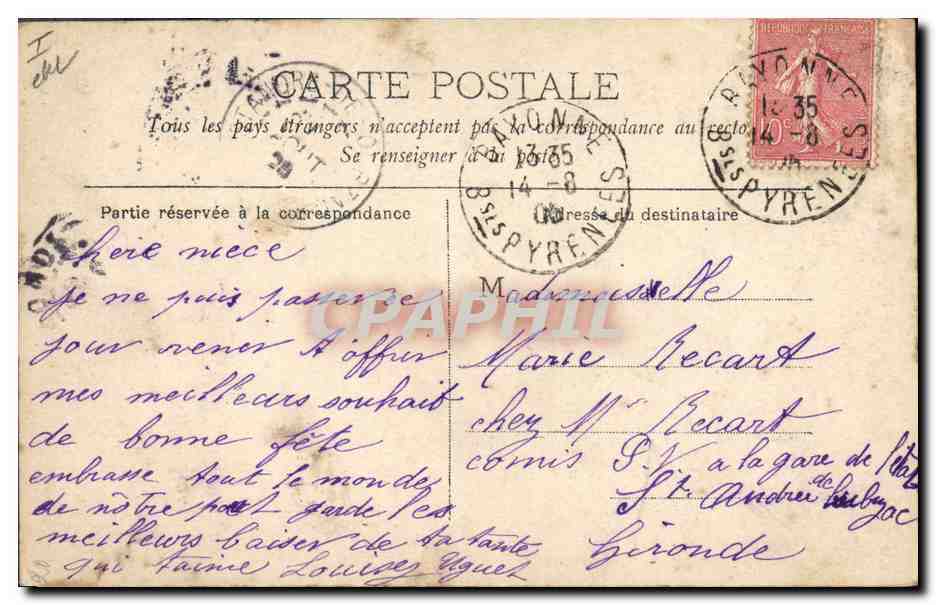 CPA Fantaisie Enfant Bebe  — Rückseite