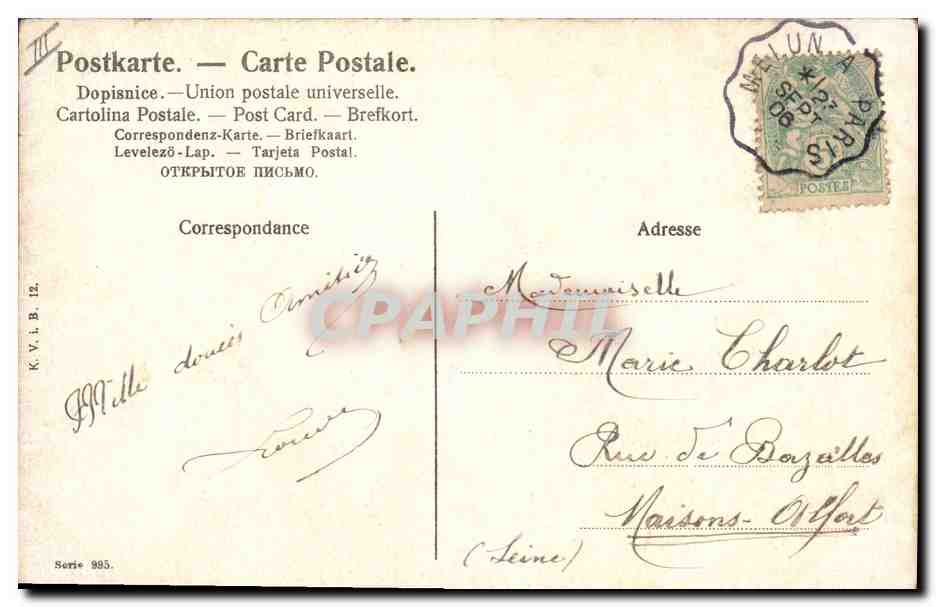 CPA Fantaisie Enfant Bebe Montgolfiere — Rückseite