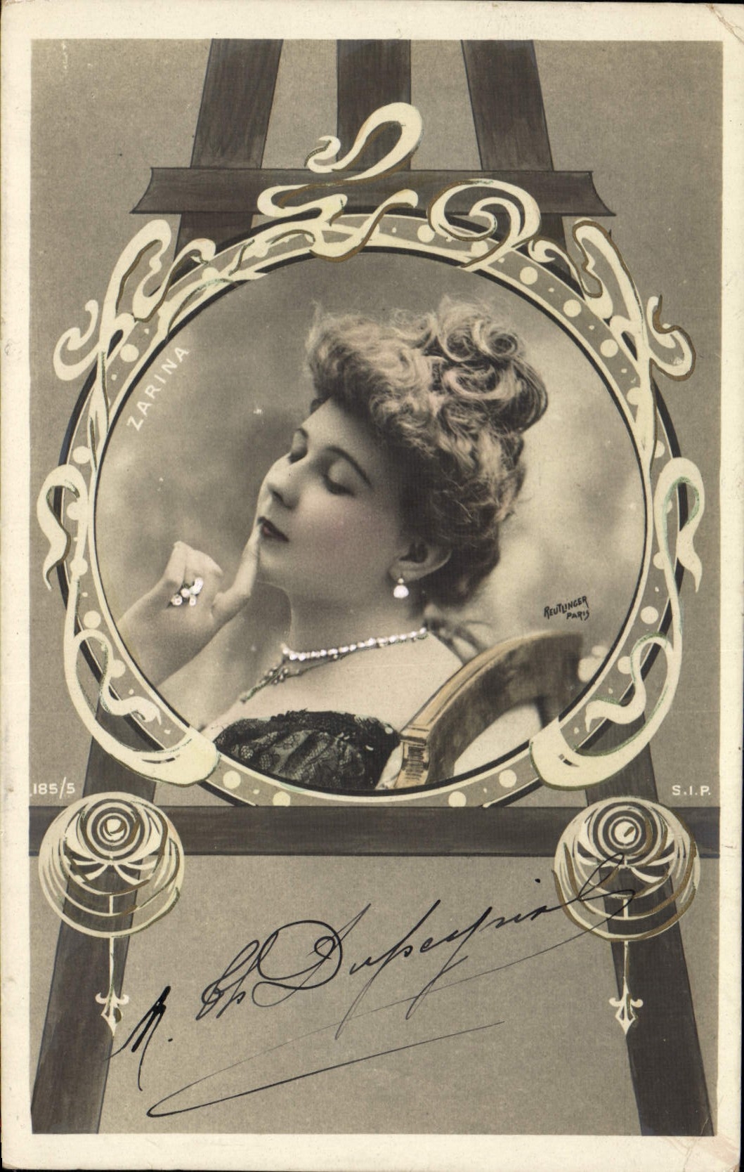 Zarina — Portrait de la danseuse — éditeur Burininger, Paris, n° 185/5