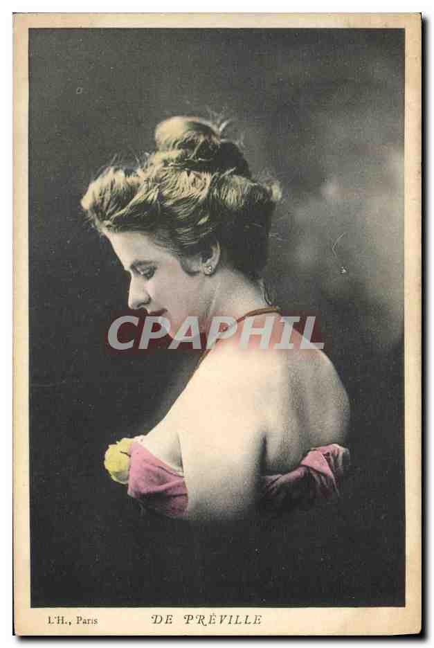 Femme en buste — portrait — L'H. Paris, DE PRÉVILLE