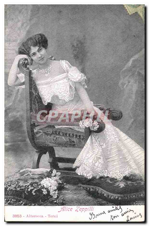 Alice Zeppilli — Portrait de jeune femme en robe à dentelle — Alterocca - Terni, n° 3853