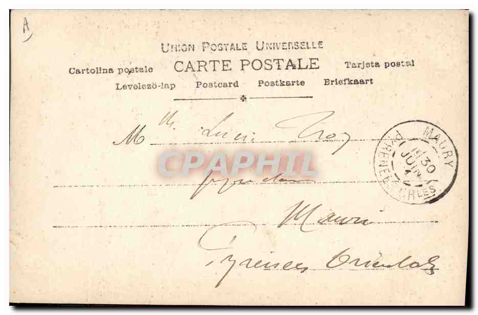 Femme en robe bleue et manteau fourré — MIÉRIS — S.I.P. — n° 928/3 — Verso