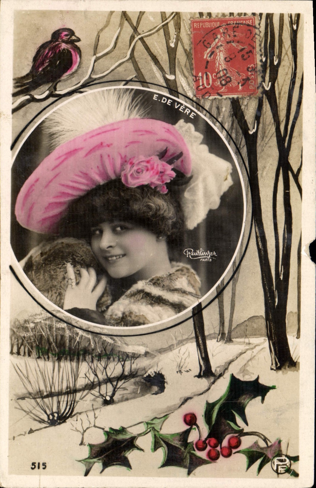 CPA Femme Theatre E de Vere
