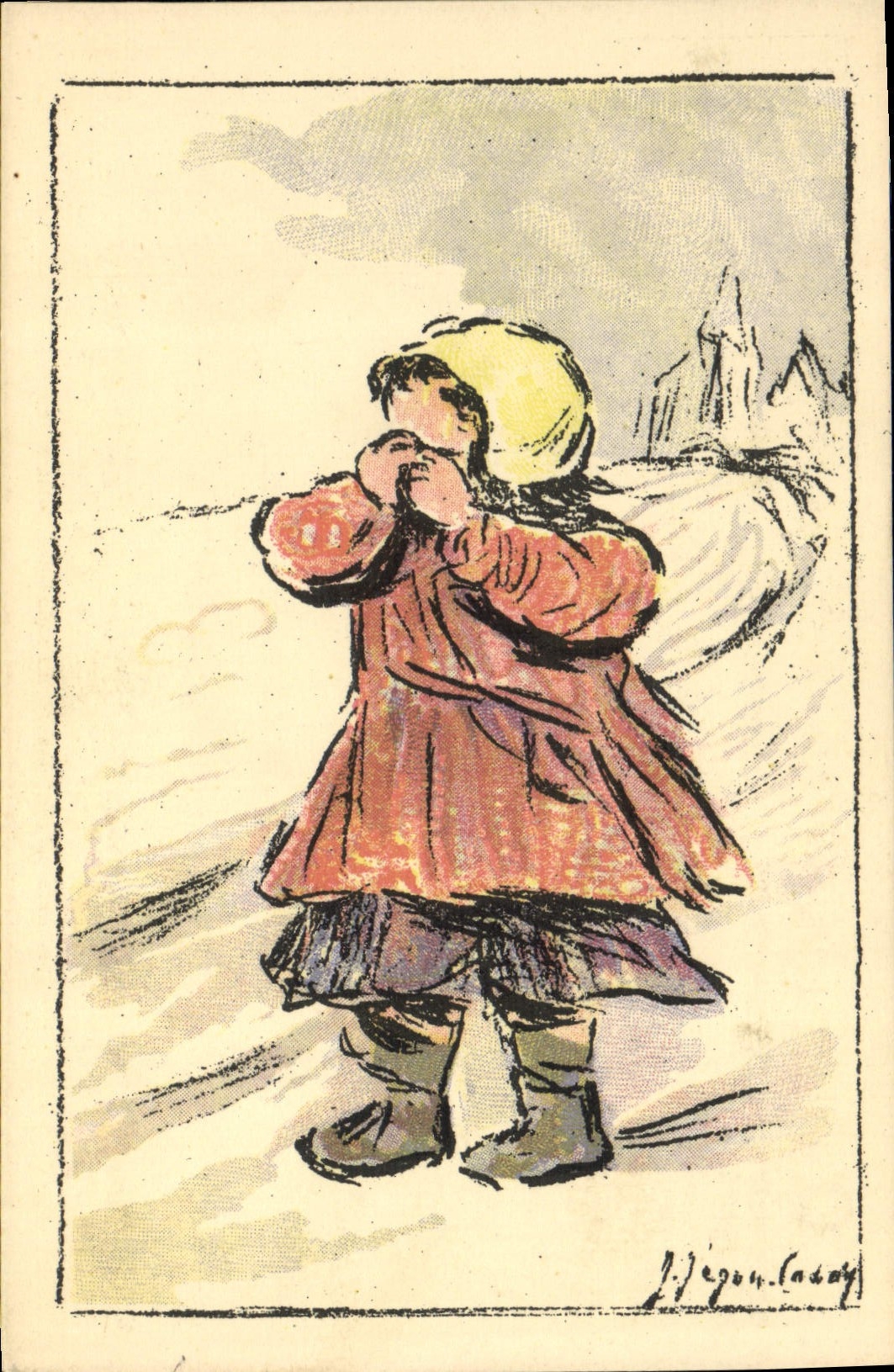 CPA Fantaisie Illustrateur Enfant Orphelinat des Armees 