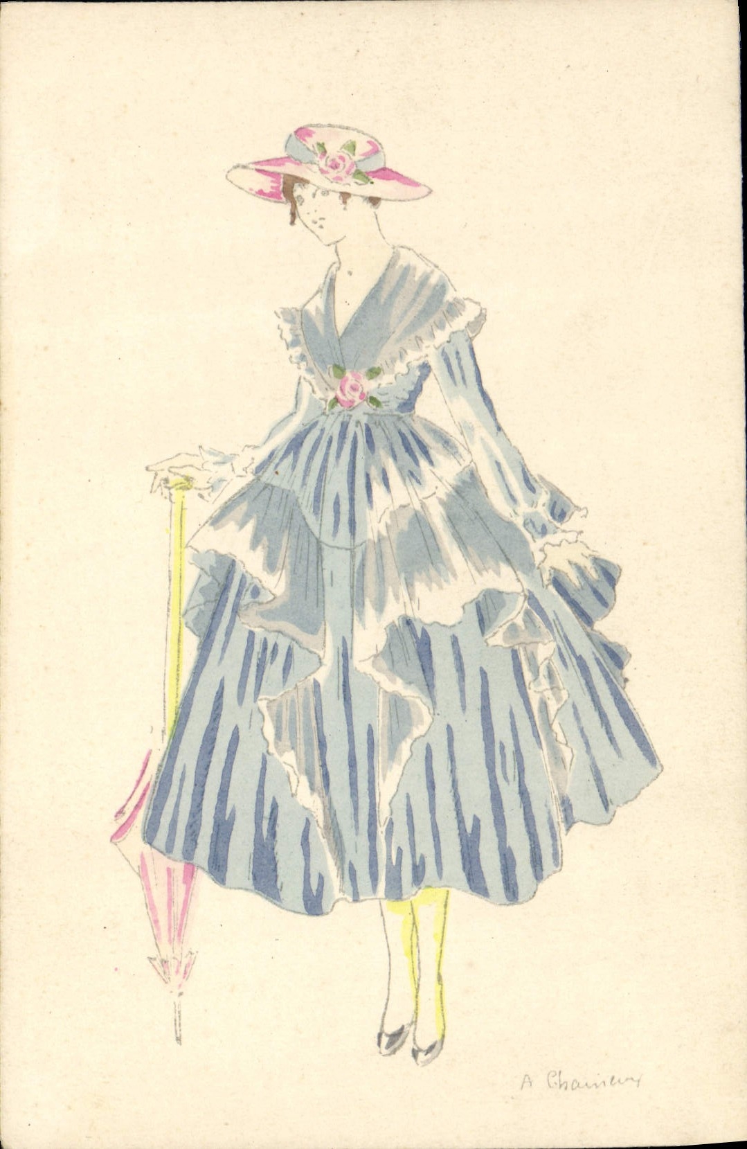 CPA Fantaisie Illustrateur Femme 
