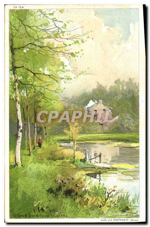 CPA Fantaisie Illustrateur Etang du Rouge Cloitre 